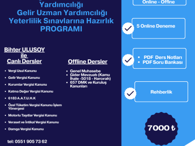 Vergi Dairesi Müdürlük Vergi Dairesi Müdür Yard. Sınavlarına Hazırlık